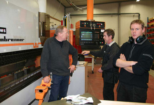 Thomas Johansson, operatör Jan Andersson och Alexander Johansson